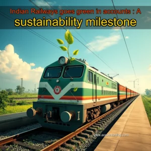 Artistic representation for Indian Railways goes green in accounts : A sustainability milestone