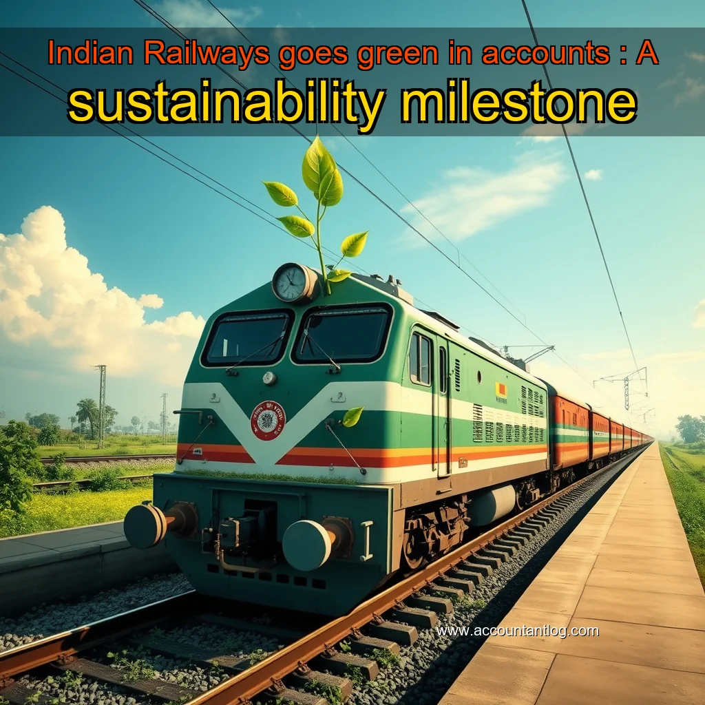 Artistic representation for Indian Railways goes green in accounts : A sustainability milestone