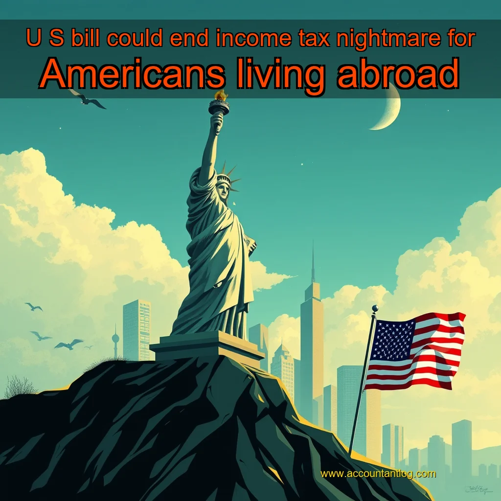 Artistic representation for U S bill could end income tax nightmare for Americans living abroad