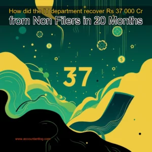 Artistic representation for How did the IT department recover Rs 37 000 Cr from Non Filers in 20 Months