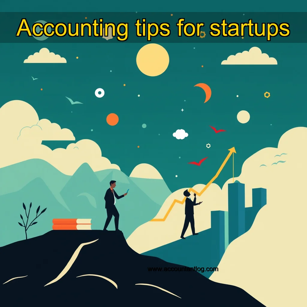 Artistic representation for Accounting tips for startups