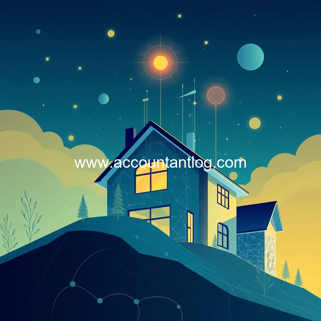 Artistic representation for Reifai Transforms AU Homeownership with AI Driven Mortgage Reduction Strategies