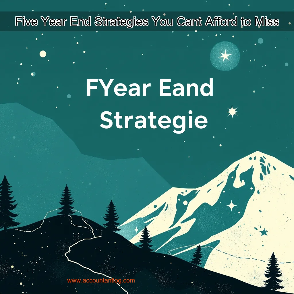 Artistic representation for Five Year End Strategies You Cant Afford to Miss