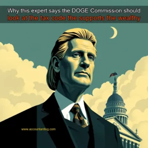 Artistic representation for Why this expert says the DOGE Commission should look at the tax code the supports the wealthy