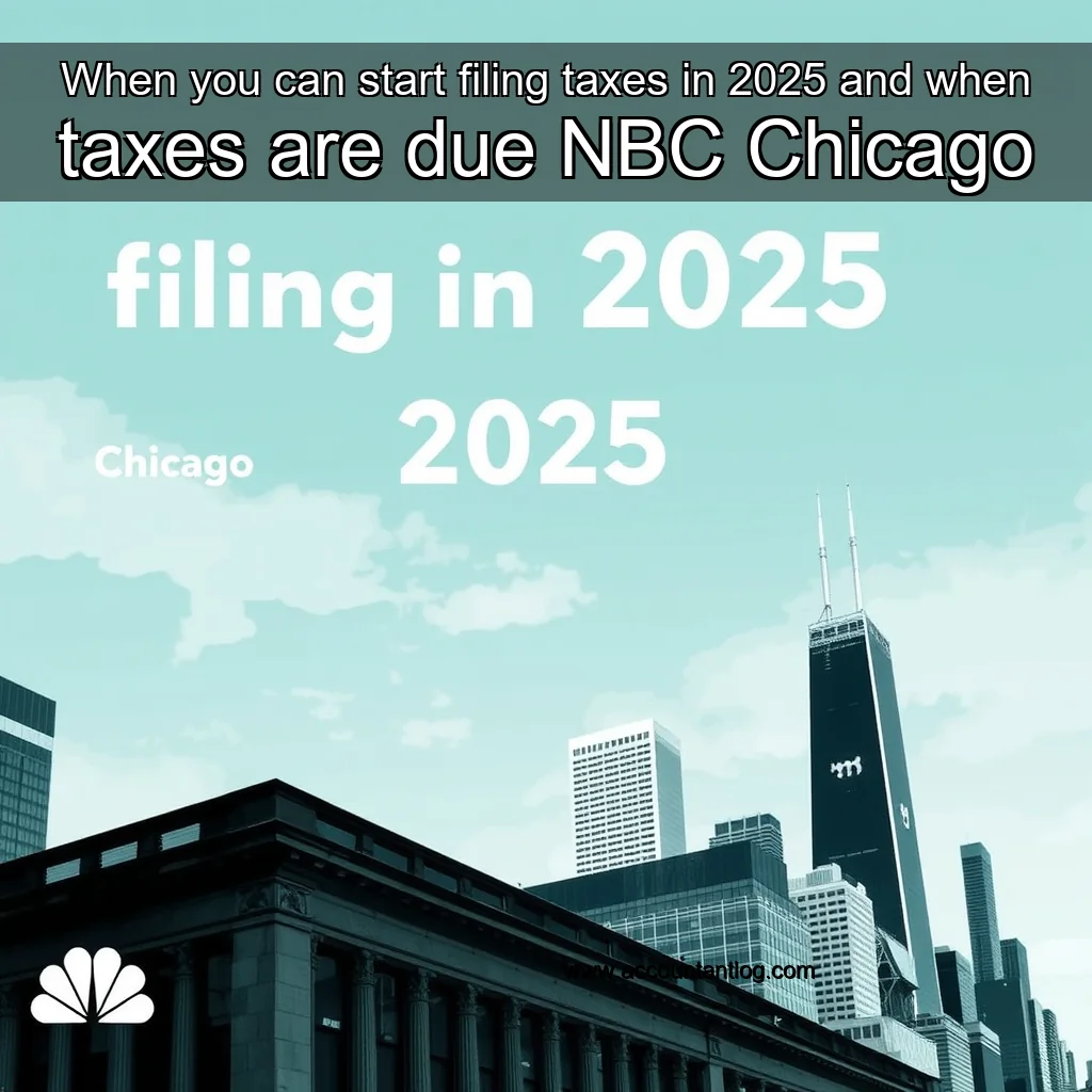 Artistic representation for When you can start filing taxes in 2025 and when taxes are due NBC Chicago