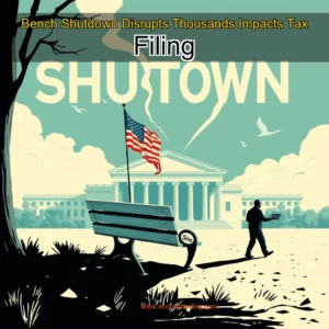 Artistic representation for Bench Shutdown Disrupts Thousands Impacts Tax Filing