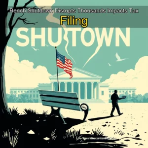Artistic representation for Bench Shutdown Disrupts Thousands Impacts Tax Filing