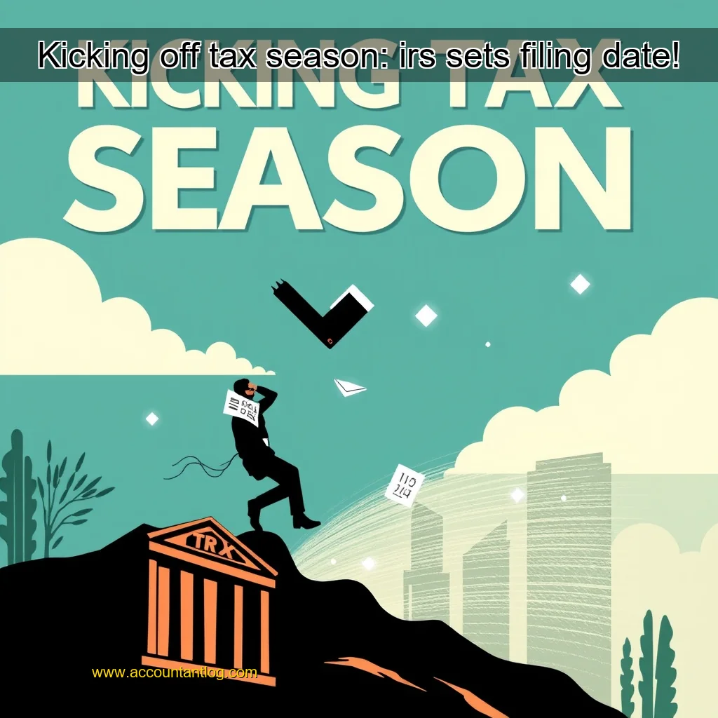 Artistic representation for Kicking off tax season: irs sets filing date!