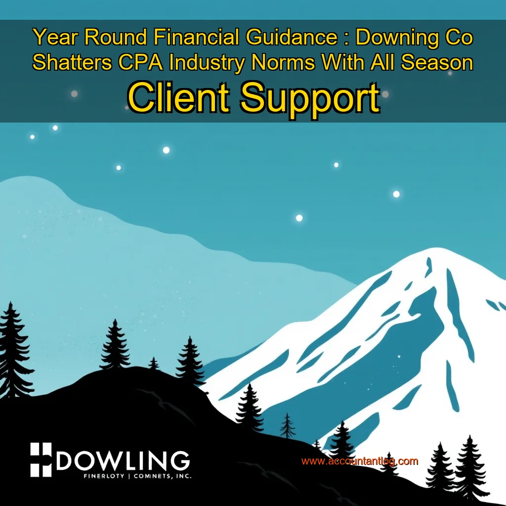 Artistic representation for Year Round Financial Guidance : Downing Co Shatters CPA Industry Norms With All Season Client Support