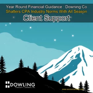 Artistic representation for Year Round Financial Guidance : Downing Co Shatters CPA Industry Norms With All Season Client Support