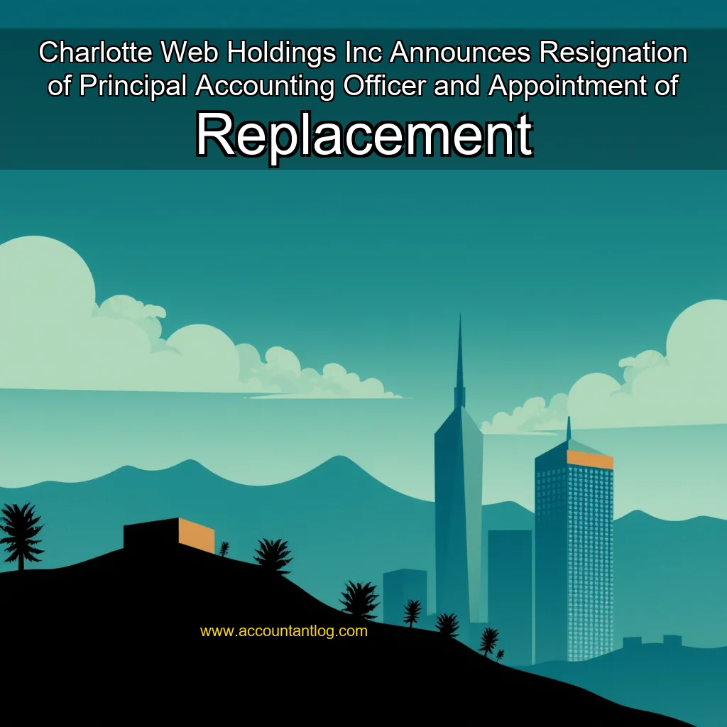 Artistic representation for Charlotte Web Holdings Inc Announces Resignation of Principal Accounting Officer and Appointment of Replacement