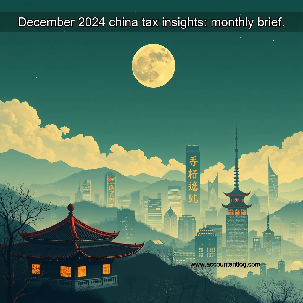 Artistic representation for December 2024 china tax insights: monthly brief.
