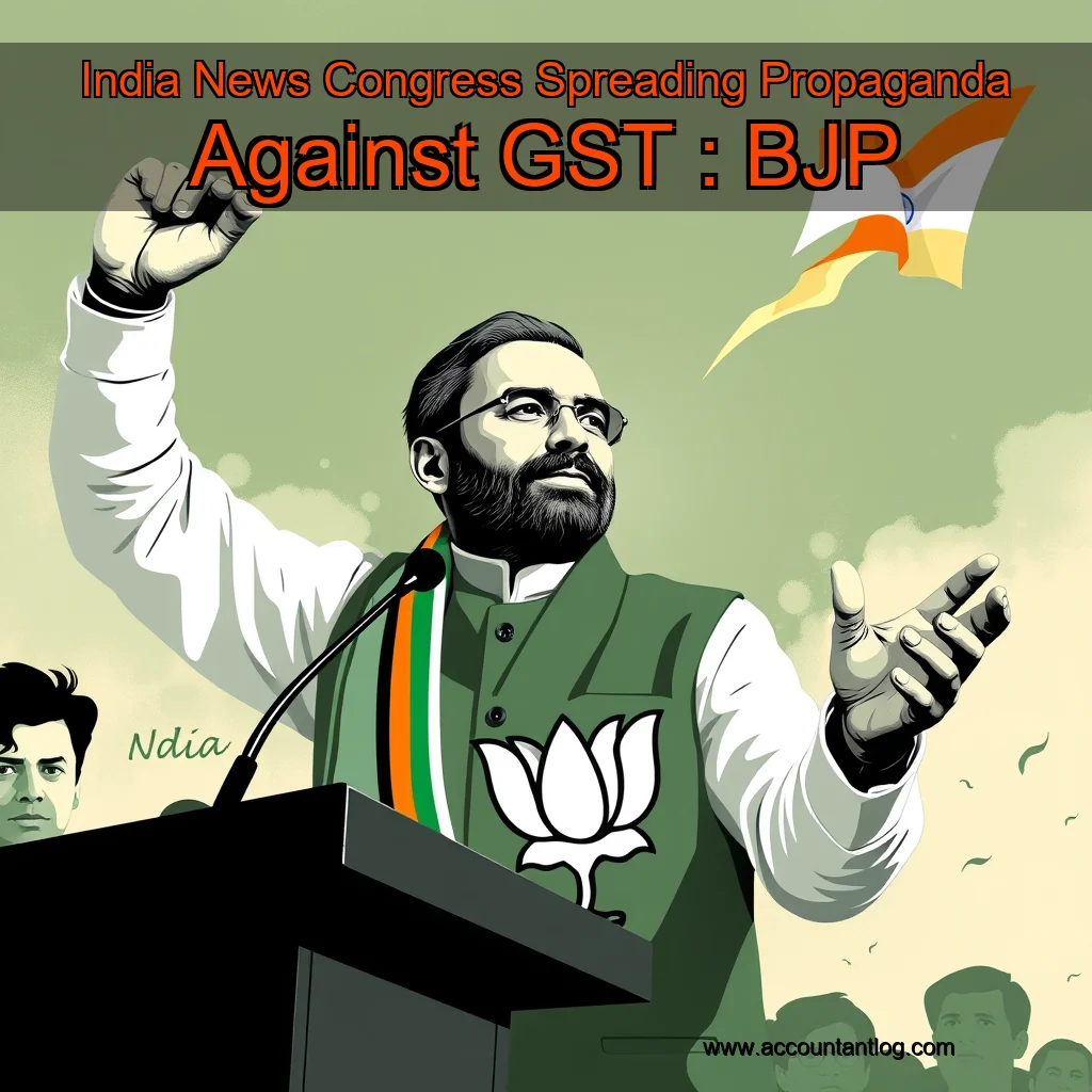 Artistic representation for India News Congress Spreading Propaganda Against GST : BJP