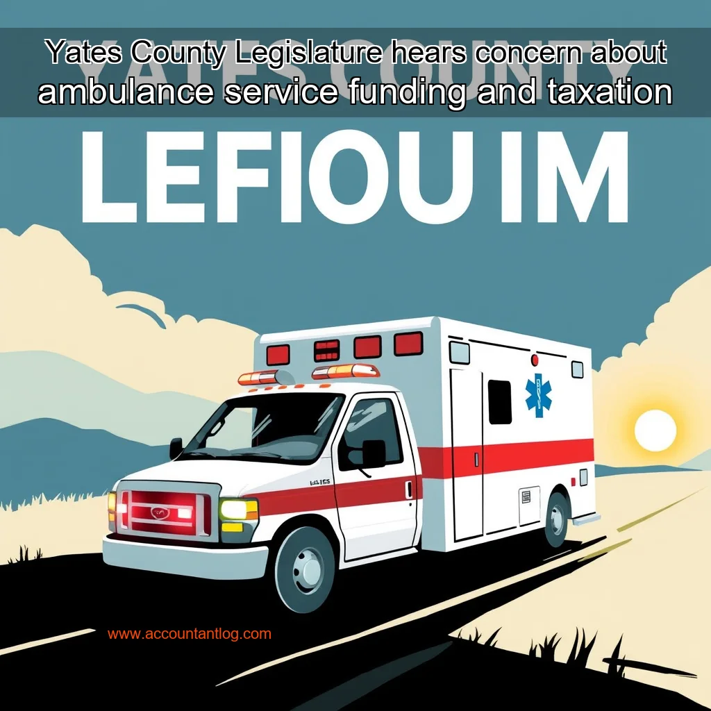Artistic representation for Yates County Legislature hears concern about ambulance service funding and taxation