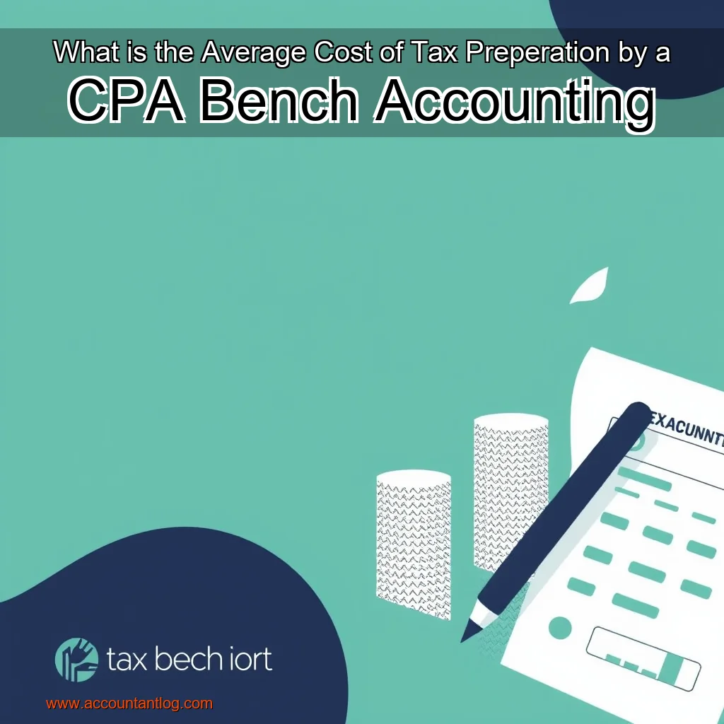Artistic representation for What is the Average Cost of Tax Preperation by a CPA Bench Accounting