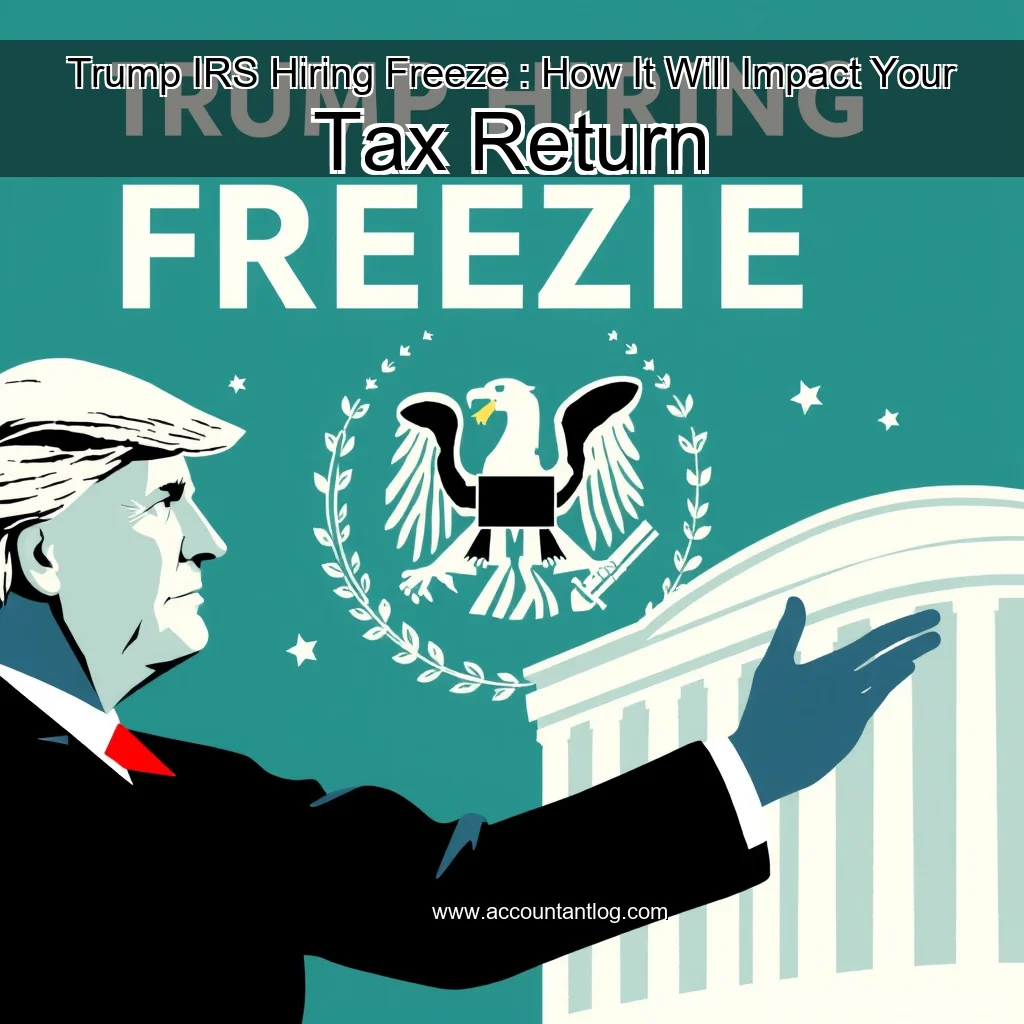 Artistic representation for Trump IRS Hiring Freeze : How It Will Impact Your Tax Return