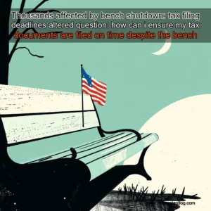 Artistic representation for Thousands affected by bench shutdown: tax filing deadlines altered question: how can i ensure my tax documents are filed on time despite the bench shutdown?