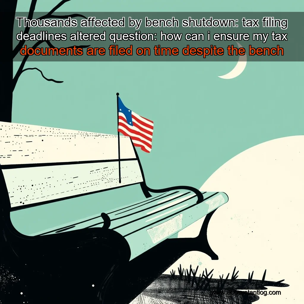Artistic representation for Thousands affected by bench shutdown: tax filing deadlines altered question: how can i ensure my tax documents are filed on time despite the bench shutdown?