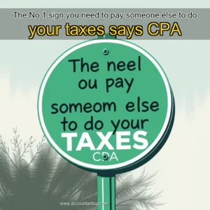 Artistic representation for The No 1 sign you need to pay someone else to do your taxes says CPA