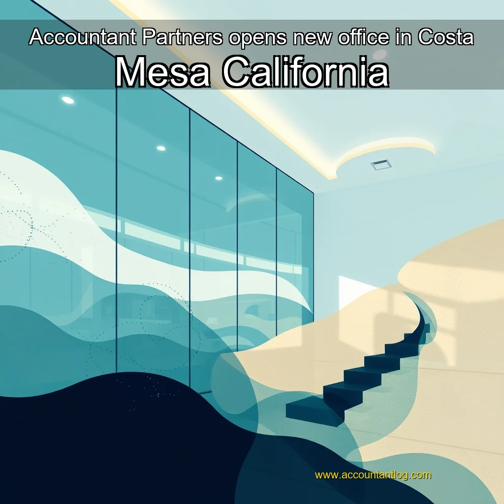 Artistic representation for Accountant Partners opens new office in Costa Mesa California