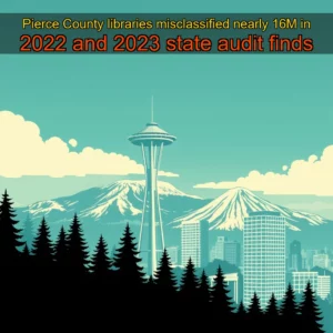 Artistic representation for Pierce County libraries misclassified nearly 16M in 2022 and 2023 state audit finds