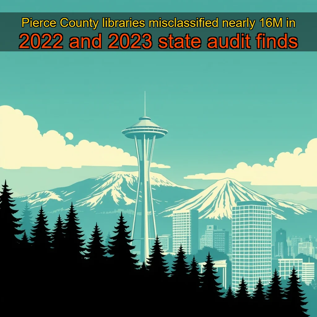 Artistic representation for Pierce County libraries misclassified nearly 16M in 2022 and 2023 state audit finds