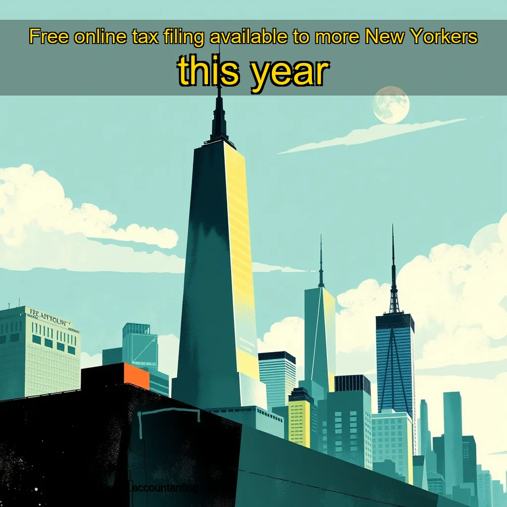 Artistic representation for Free online tax filing available to more New Yorkers this year