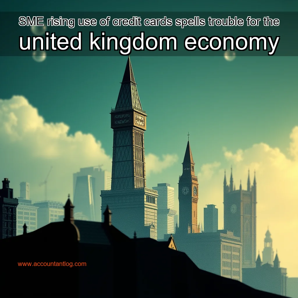 Artistic representation for SME rising use of credit cards spells trouble for the united kingdom economy