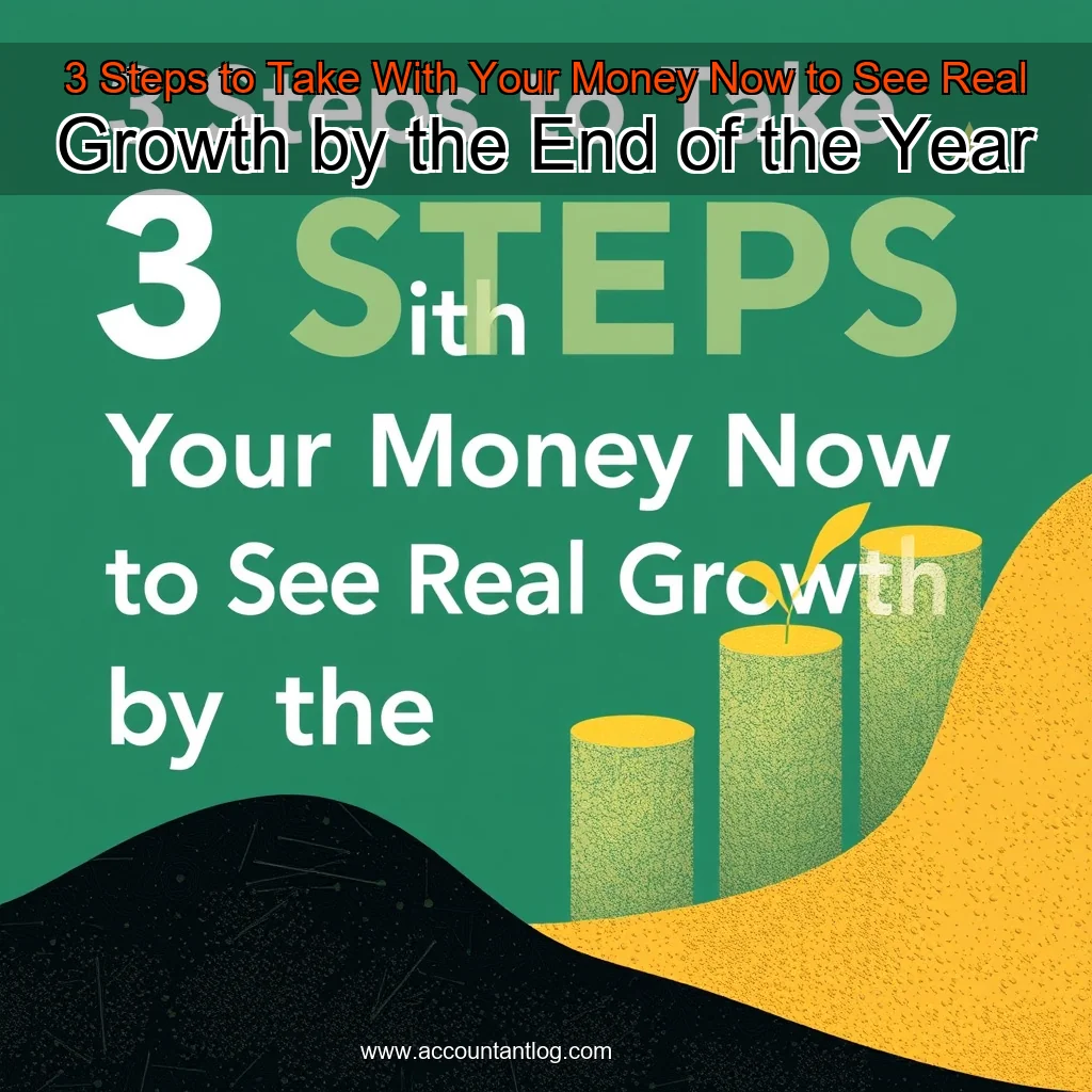 Artistic representation for 3 Steps to Take With Your Money Now to See Real Growth by the End of the Year