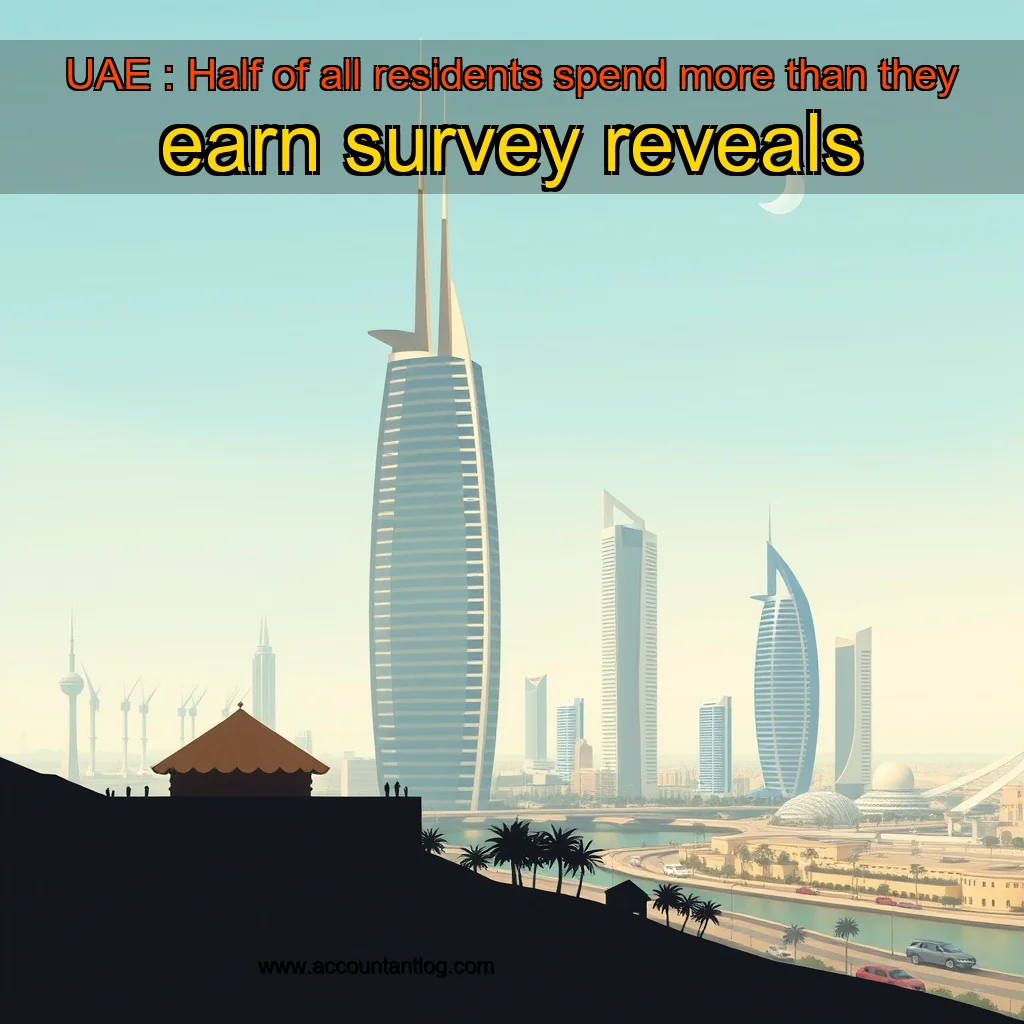 Artistic representation for UAE : Half of all residents spend more than they earn survey reveals