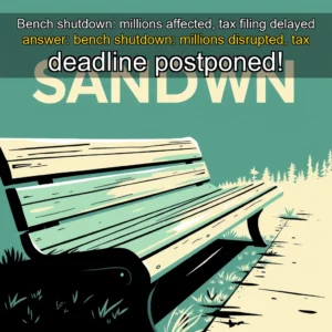 Artistic representation for Bench shutdown: millions affected, tax filing delayed answer: bench shutdown: millions disrupted, tax deadline postponed!