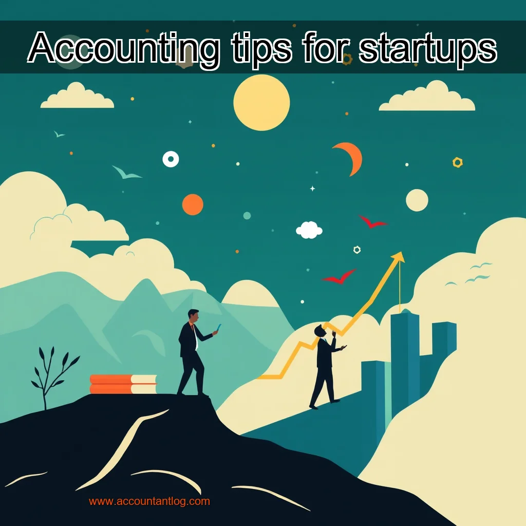 Artistic representation for Accounting tips for startups