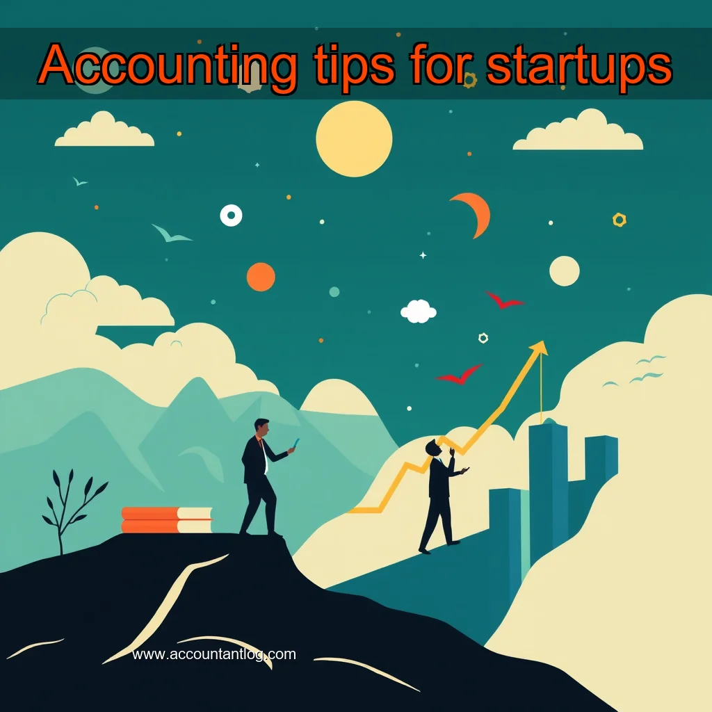 Artistic representation for Accounting tips for startups