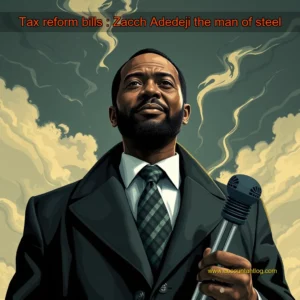 Artistic representation for Tax reform bills : Zacch Adedeji the man of steel