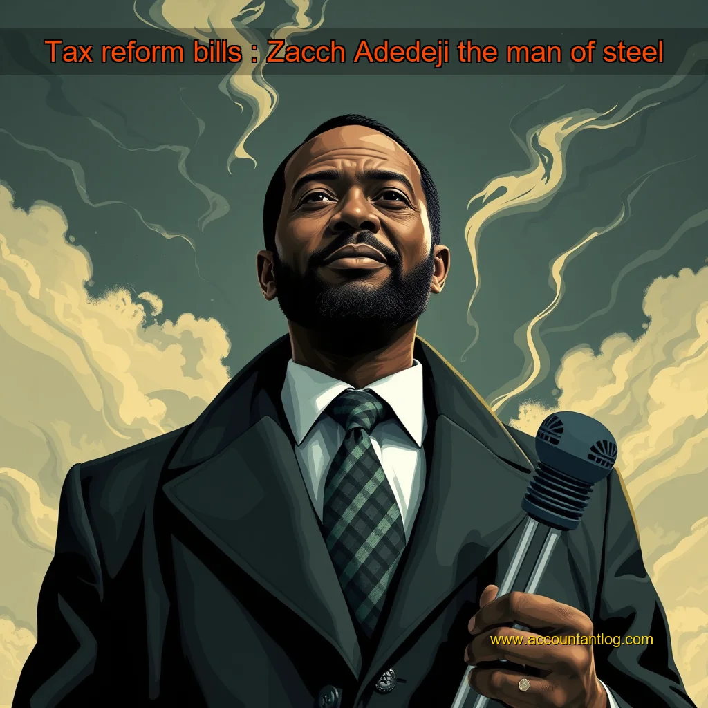 Artistic representation for Tax reform bills : Zacch Adedeji the man of steel