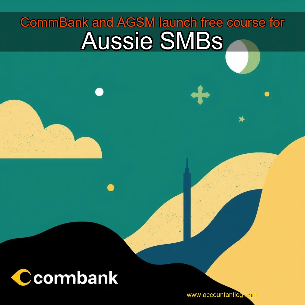 Artistic representation for CommBank and AGSM launch free course for Aussie SMBs