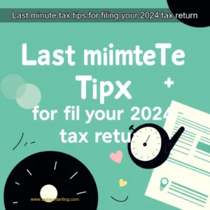 Artistic representation for Last minute tax tips for filing your 2024 tax return