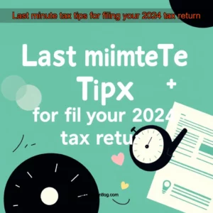 Artistic representation for Last minute tax tips for filing your 2024 tax return