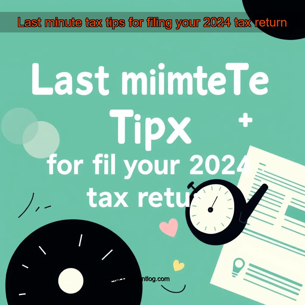 Artistic representation for Last minute tax tips for filing your 2024 tax return