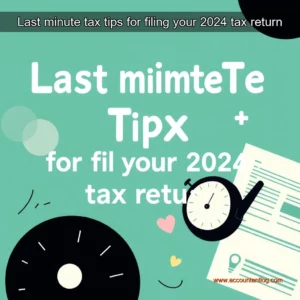 Artistic representation for Last minute tax tips for filing your 2024 tax return