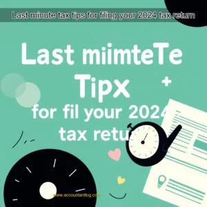 Artistic representation for Last minute tax tips for filing your 2024 tax return