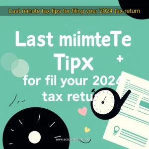 Artistic representation for Last minute tax tips for filing your 2024 tax return
