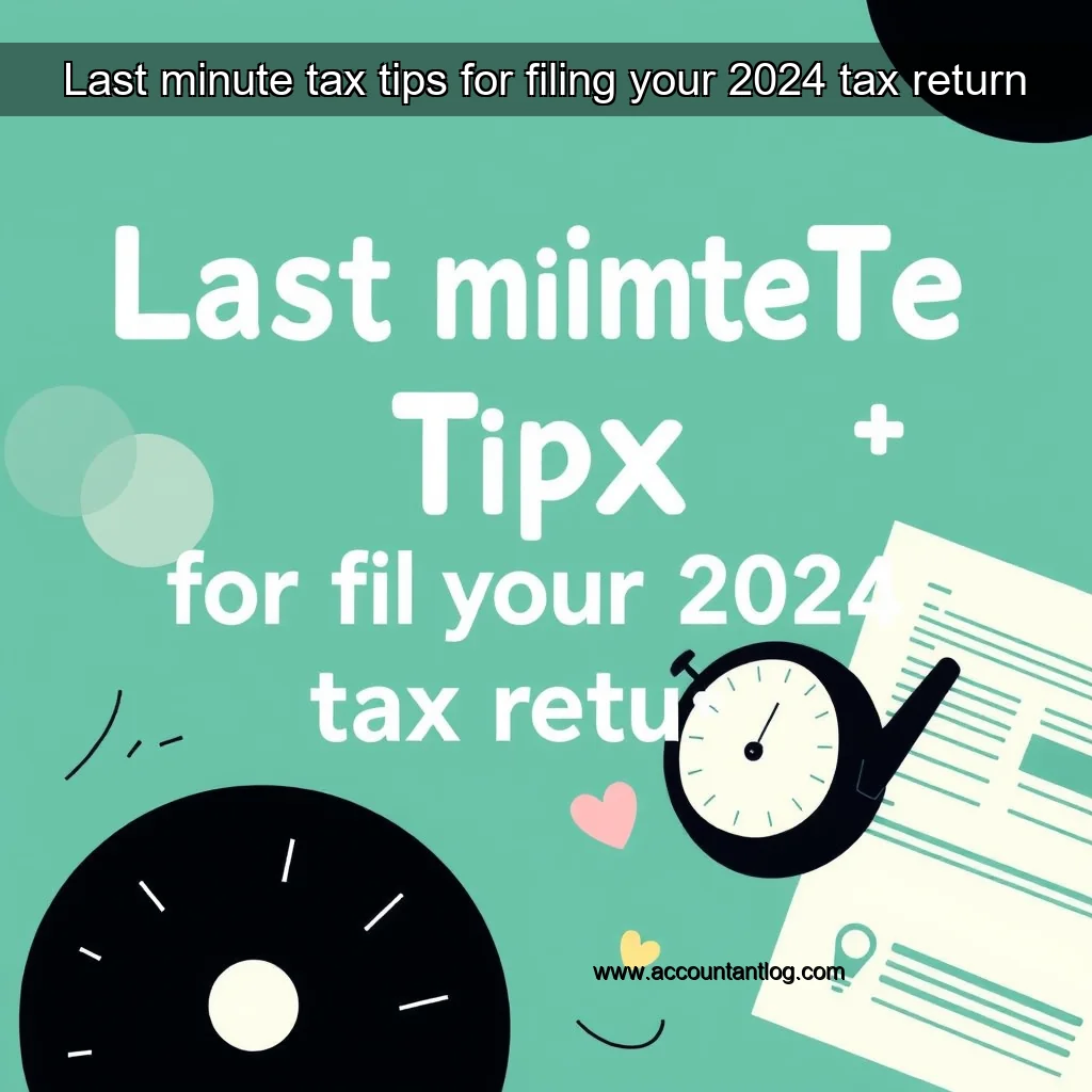 Artistic representation for Last minute tax tips for filing your 2024 tax return