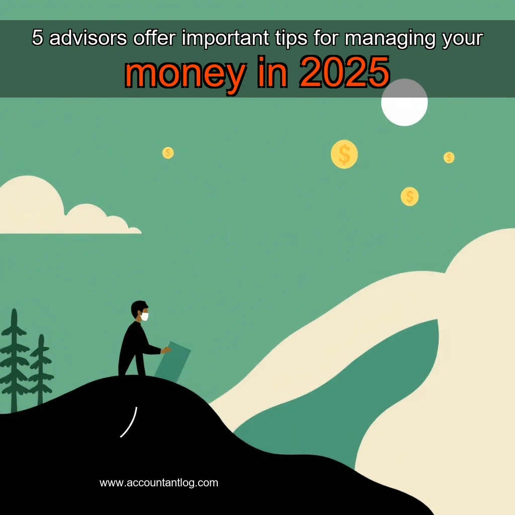 Artistic representation for 5 advisors offer important tips for managing your money in 2025