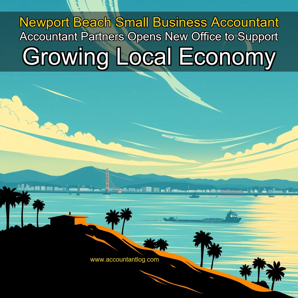 Artistic representation for Newport Beach Small Business Accountant Accountant Partners Opens New Office to Support Growing Local Economy