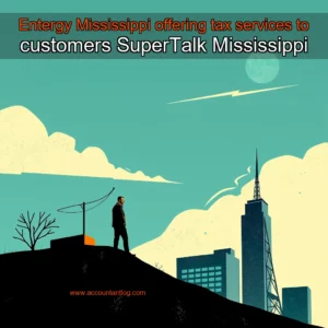 Artistic representation for Entergy Mississippi offering tax services to customers SuperTalk Mississippi