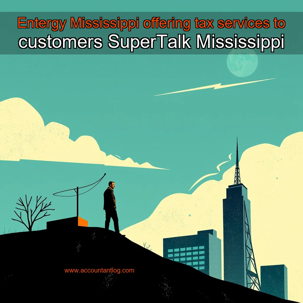 Artistic representation for Entergy Mississippi offering tax services to customers SuperTalk Mississippi