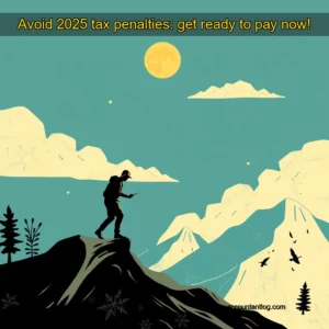 Artistic representation for Avoid 2025 tax penalties: get ready to pay now!