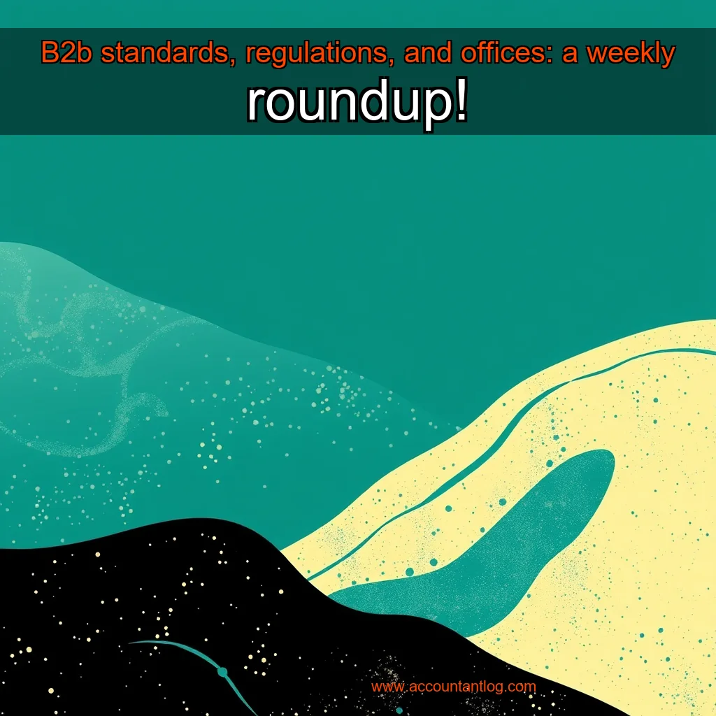 Artistic representation for B2b standards, regulations, and offices: a weekly roundup!