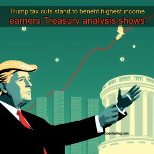 Artistic representation for Trump tax cuts stand to benefit highest income earners Treasury analysis shows